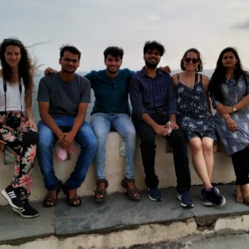 Ich und Cécile auf einem Ausflug mit ein paar MICANs in Udaipur.