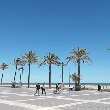 Der Stadtstrand von Valencia.