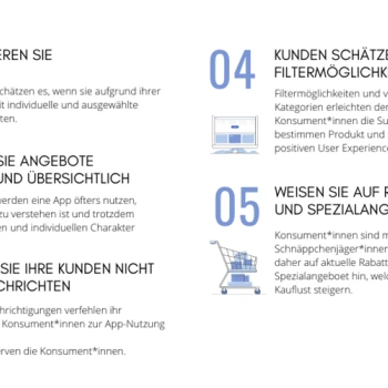 Fünf Kundenbedürfnisse, welche App-InhaberInnen beachten sollten