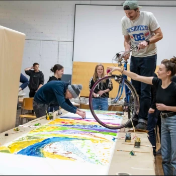 FHGR - Ein 10 Meter langes Bild ent­steht