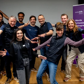 Die EntrepreneurSkills-Crew am Selektionstag in Bern, Foto: Patric Spahni