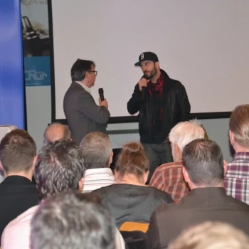 2014 DV HTW Chur (heute: FH Graubünden): mit Rapper Bligg (Marco Bliggensdorfer) und anschliessendem Konzertbesuch