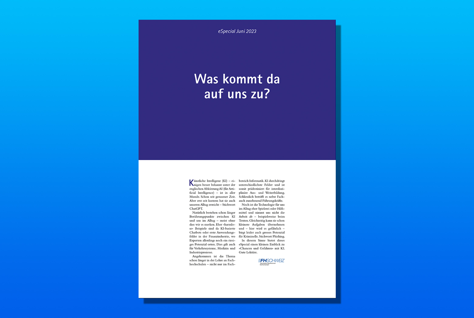 Was kommt da auf uns zu?