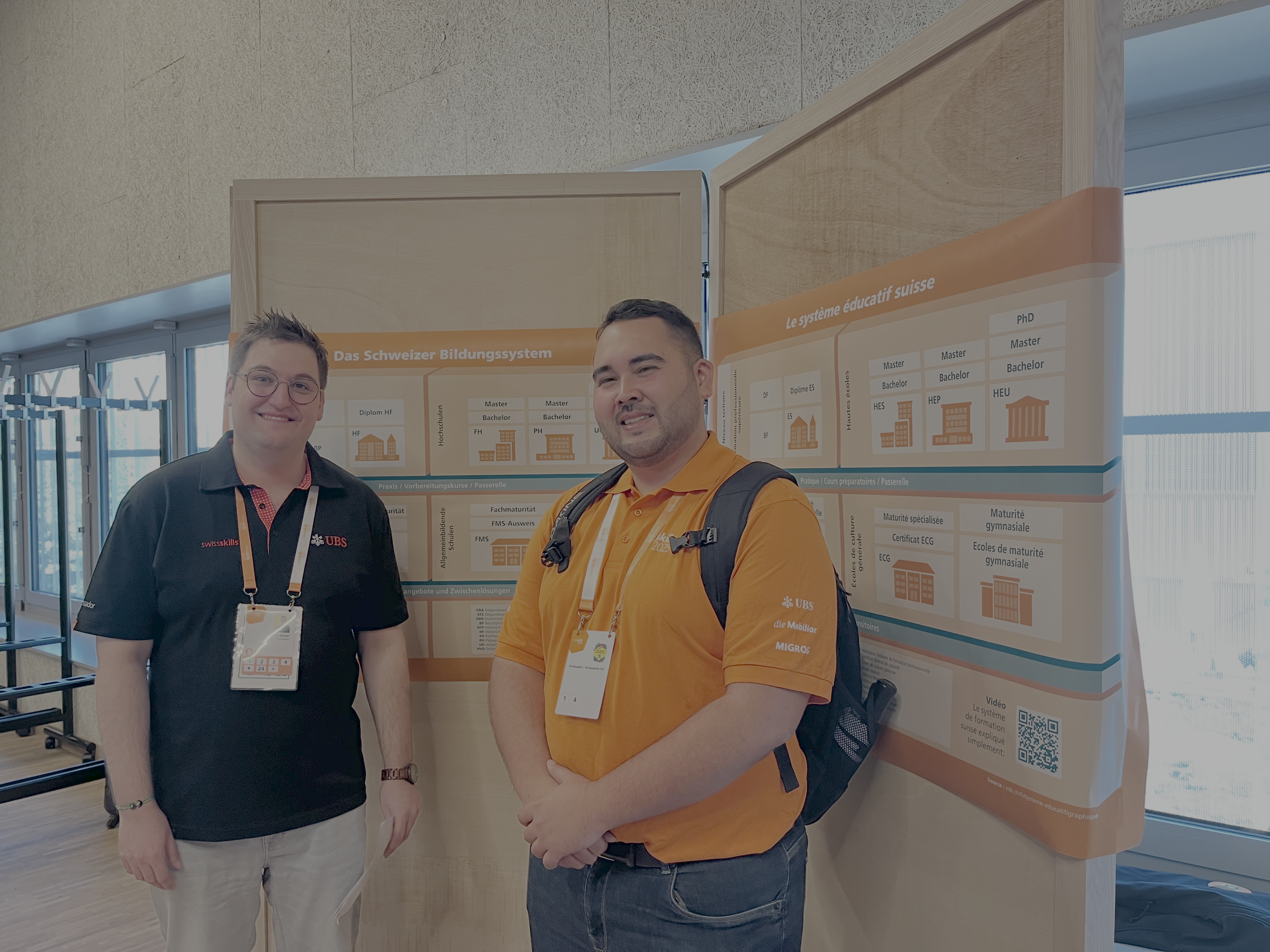 Ryan Pochon war mit einem SwissSkills Ambassador unterwegs