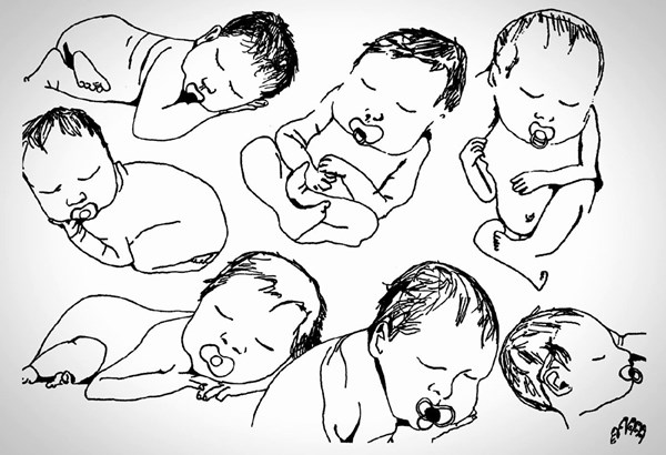 Alfred Escher als Baby 