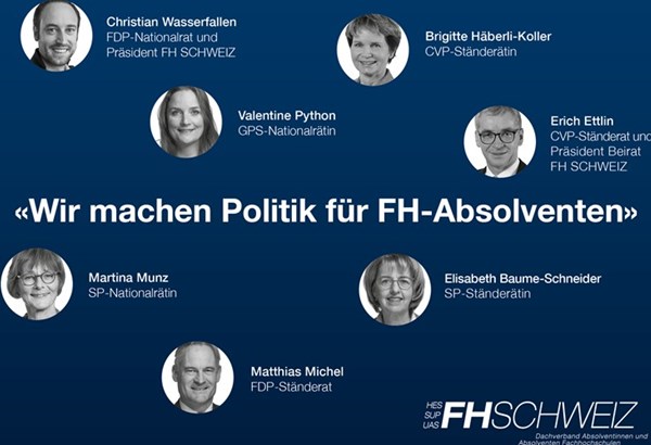 Dafür setzt sich FH SCHWEIZ in der Politik ein Dafür setzt sich FH SCHWEIZ in der Politik ein