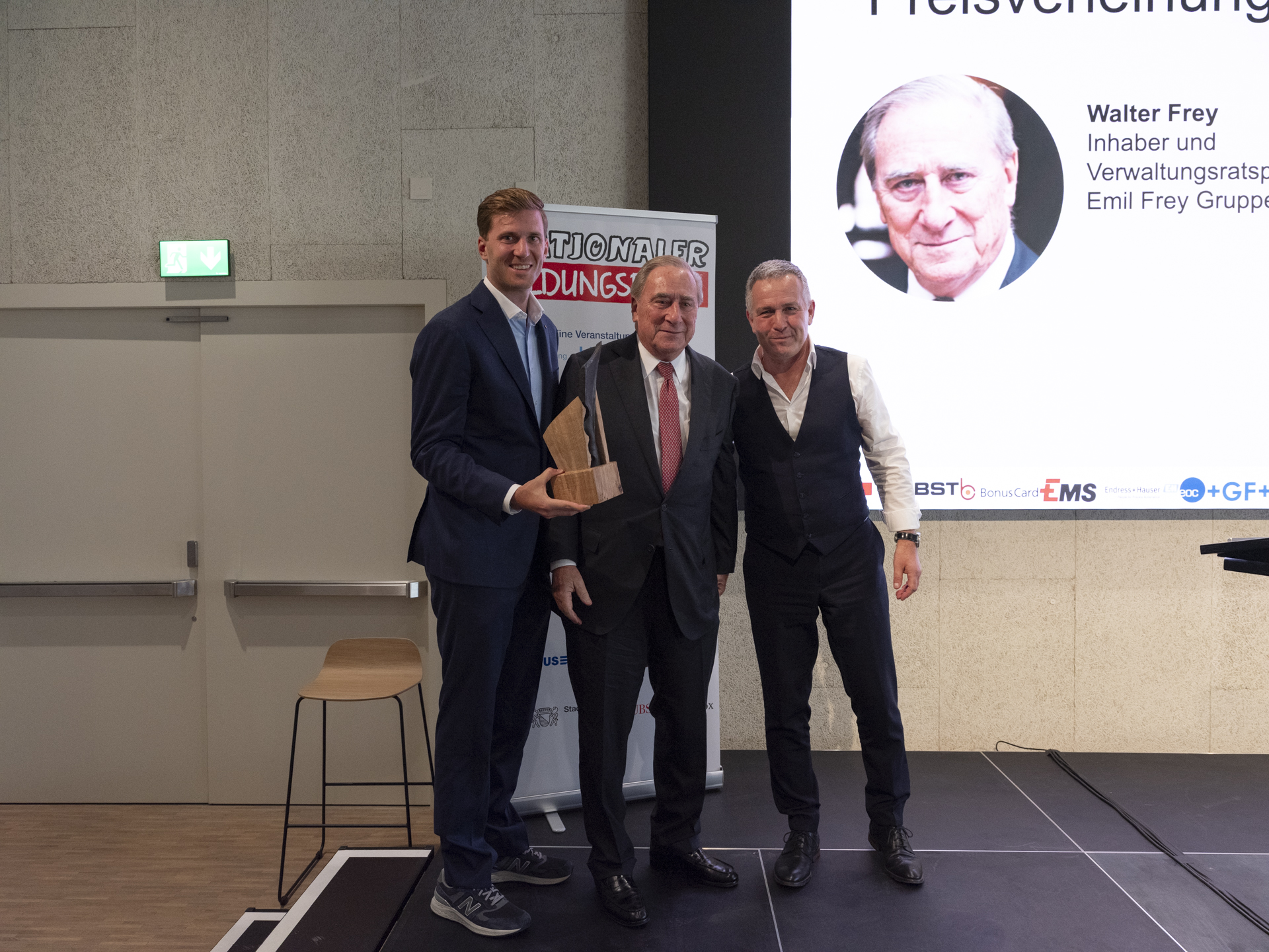 Lorenz Frey-Hilti & Walter Frey (Emil Frey Gruppe), Stefan Schulthess (Stiftung FH SCHWEIZ)