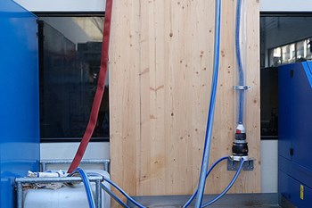 Versuchsanlage für einen neuartigen Bohrroboter für Erdwärmesondenbohrungen. Bild: Conradin Frei 