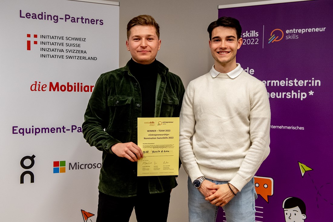 Gian Wyss (l) und Yannick Tschuor (r) am Selektionstag in Bern