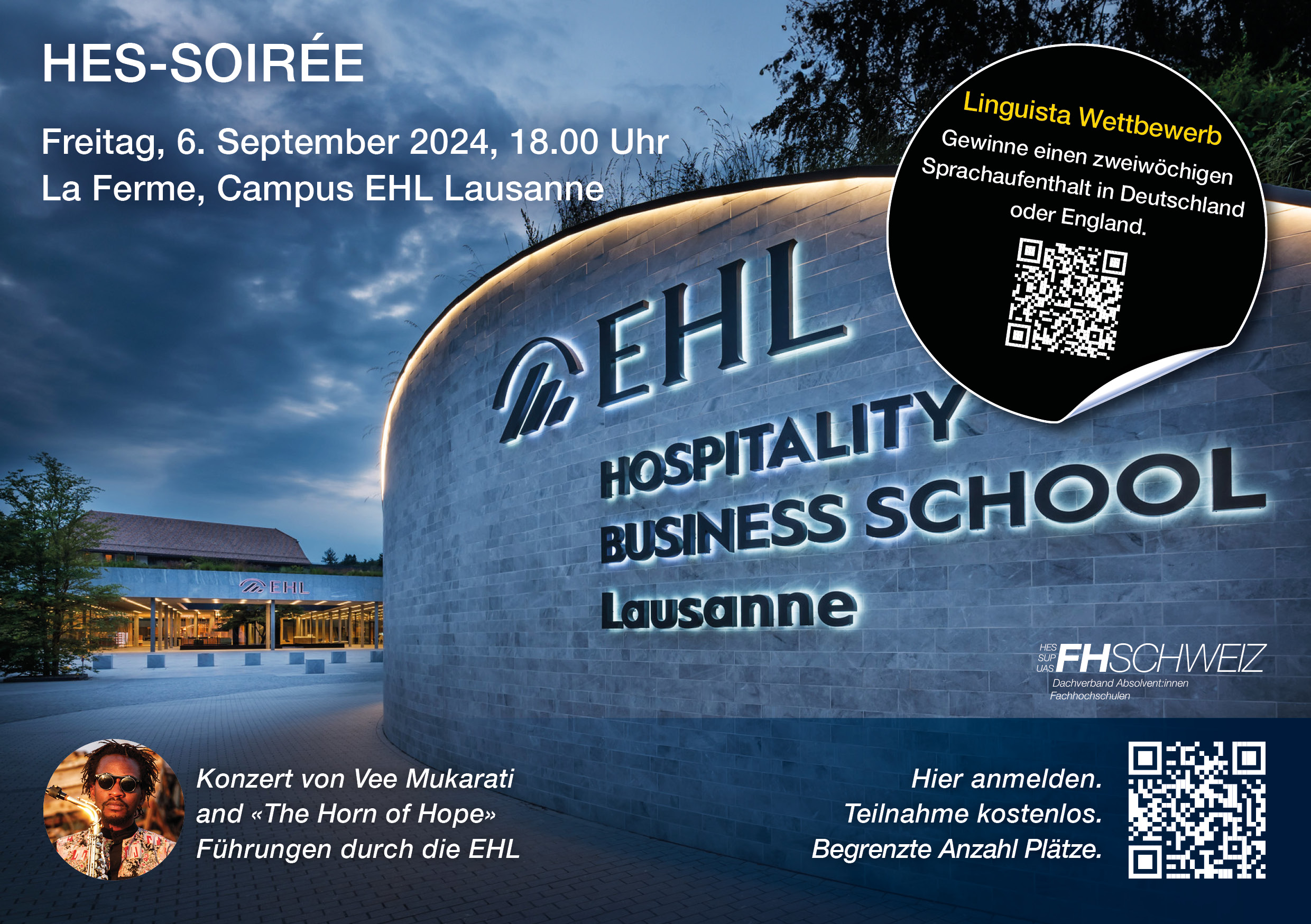 HES-Soirée am 06.09.2024 an der EHL in Lausanne