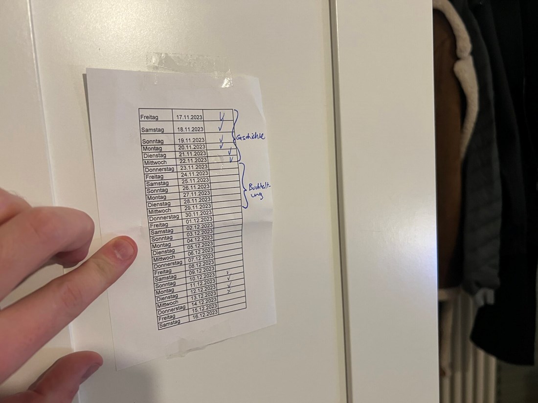 Oje, Prüfungsphase - Gute Planung ist das A und O