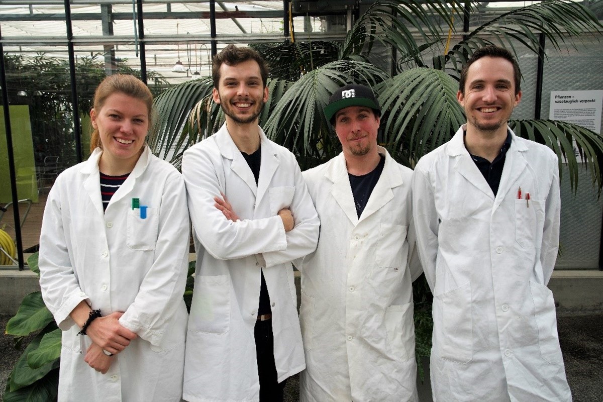 Das SWAG Team: Edmée Perritaz, Philipp Osterwalder, Stefan Schmutz, Remo Oberholzer (v.l.n.r.)