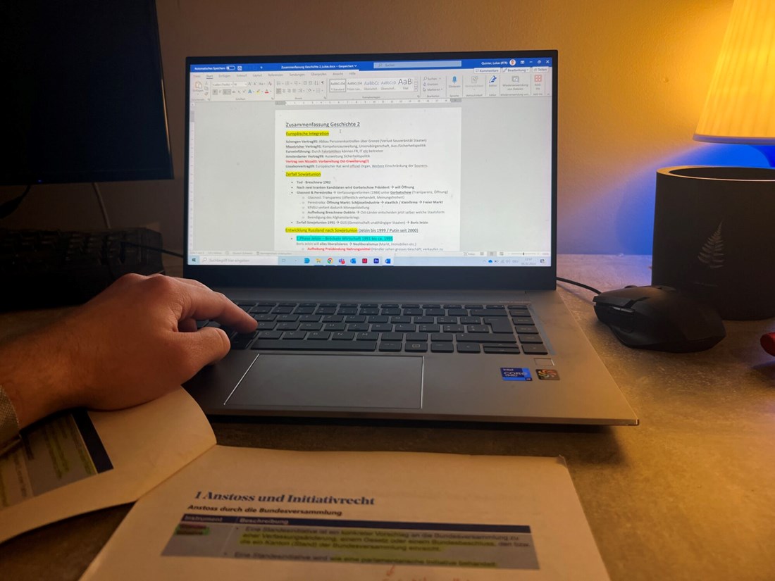 Oje, Prüfungsphase - Lesen und parallel zusammenfassen