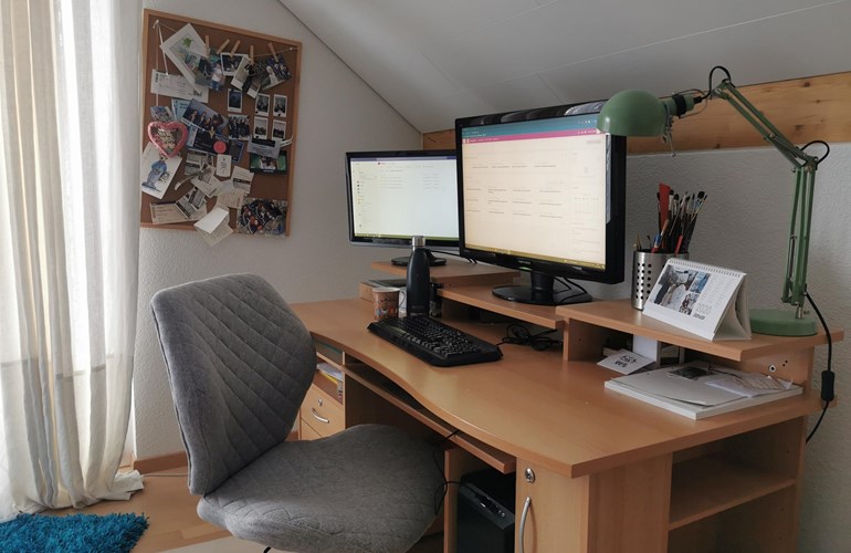 Meinen Arbeitsplatz zu Hause