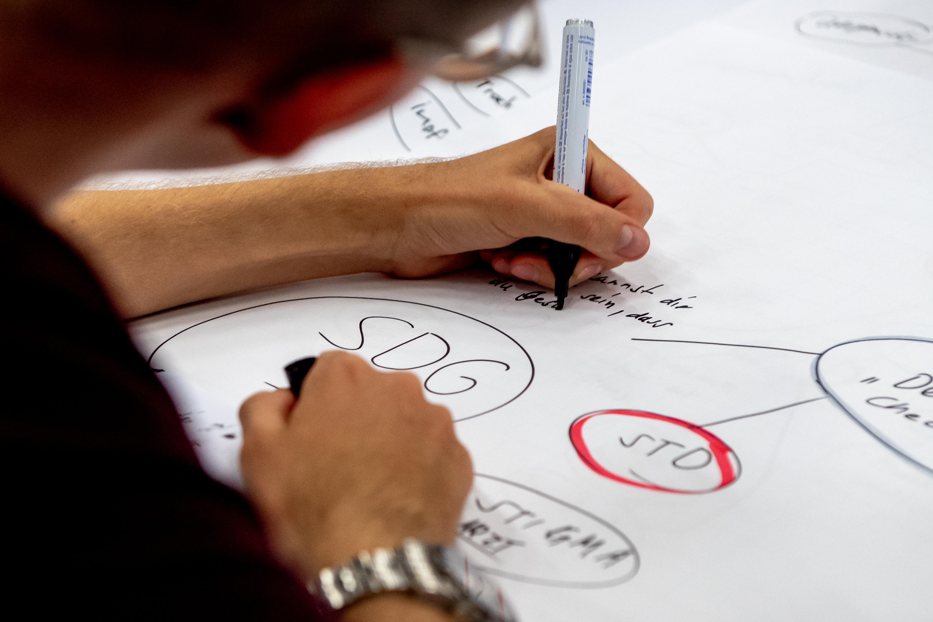 Die Aufgabe war, eine Businessidee zum Sustainable Development Goal 3 (Gesundheit) zu entwerfen.