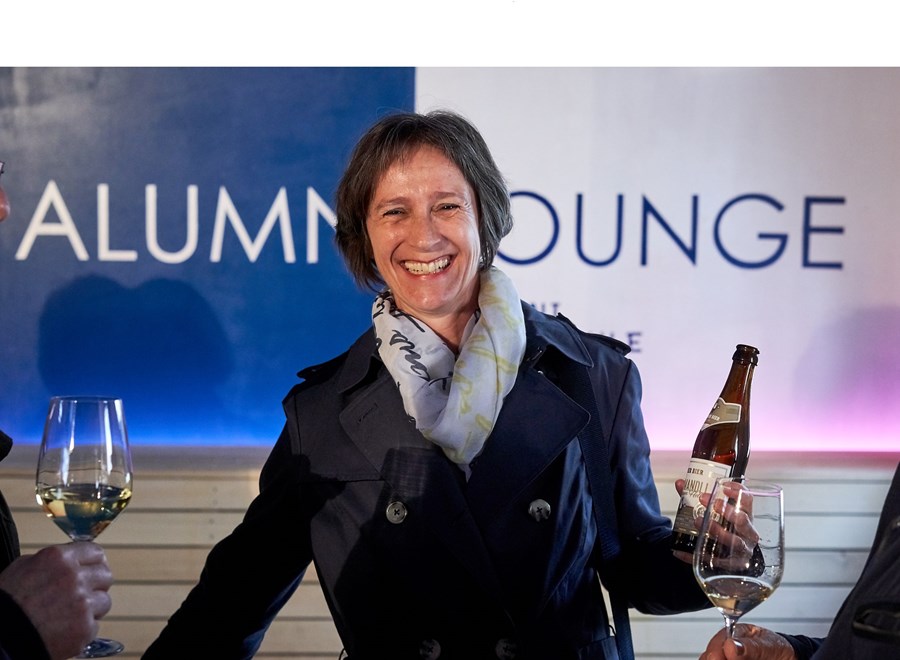 Judith Schürmann an der Generalversammlung 2019 der HSLU Hochschule Luzern.