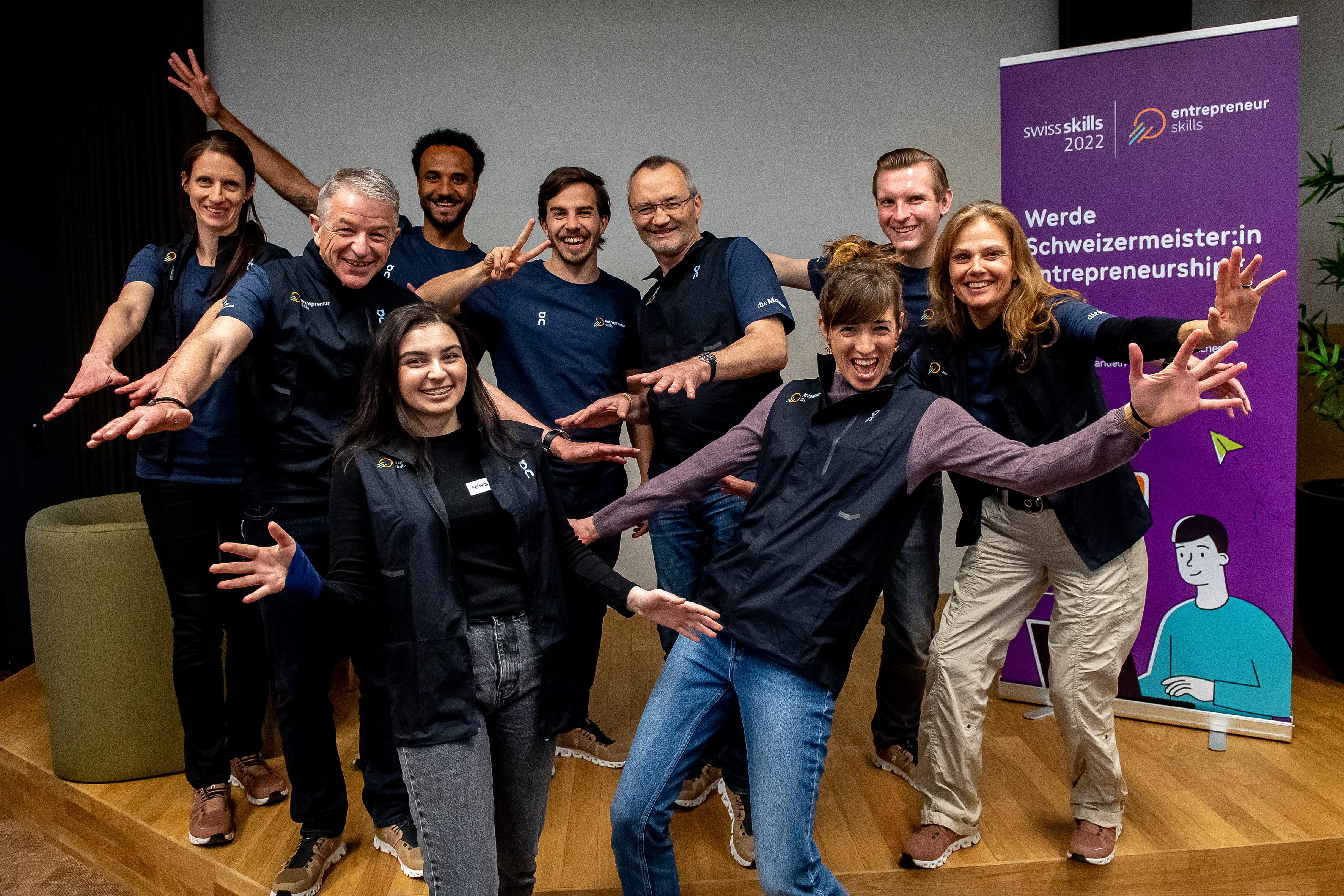 Die EntrepreneurSkills-Crew am Selektionstag in Bern, Foto: Patric Spahni