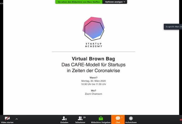 Alle Anlässe der Startup Academy jetzt virtuell Alle Anlässe der Startup Academy jetzt virtuell